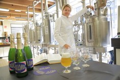 Brewing laboratory with home-made "Bijloke Bier"
