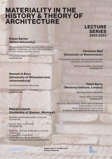 Lecture series: Materiality in the History and Theory of Architecture