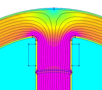 Modelling degraded zones near the cutting edges of a switched reluctance machine