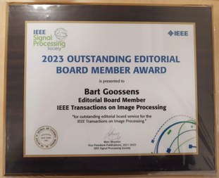 IEEE award Bart Goossens (large view)