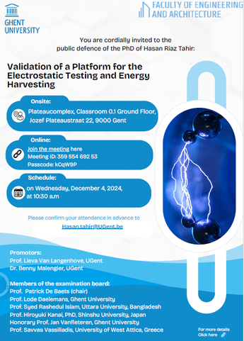 Invitation to the public PhD defense of Hasan Riaz Tahir