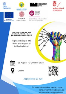 Flyer online school on human rights