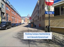Parking Campus Kantienberg: inrit Benedictijnenstraat