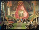 Schilderij van Mattheus Van Bree van de plechtige installatie van de Universiteit van Gent door de prins van Oranje in de troonzaal van het stadhuis op 9 oktober 1817 (Collectie Rijksmuseum, Amsterdam).