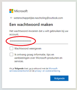 Kies een wachtwoord in Outlook