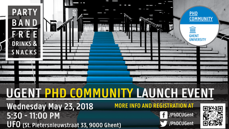 The poster for the launch event of the PhD Community.