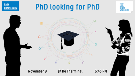 The poster for the event 'PhD Looking for PhD' on November 9, 2018.