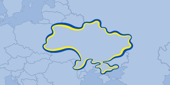 Oekraïne grensland (vergrote weergave)