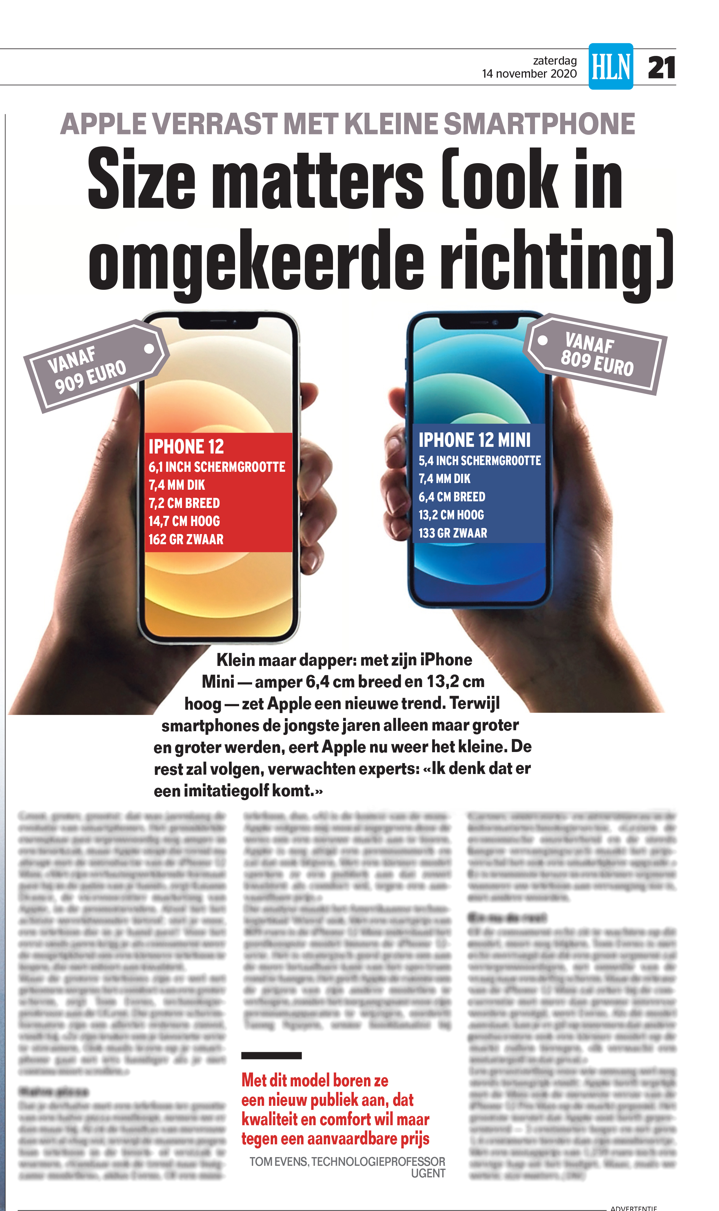 BRON: Het Nieuwsblad, 14/11/2020, p 21