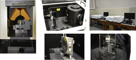 Perky and Elma - Set of two UV-VIS-NIR spectrophotometers for diffuse and specular transmission and reflection measurements, including angle and temperature dependent measurements and automated mapping