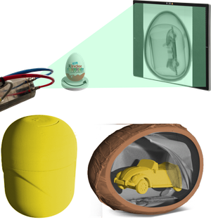Principle of CT on a kinder surprise egg